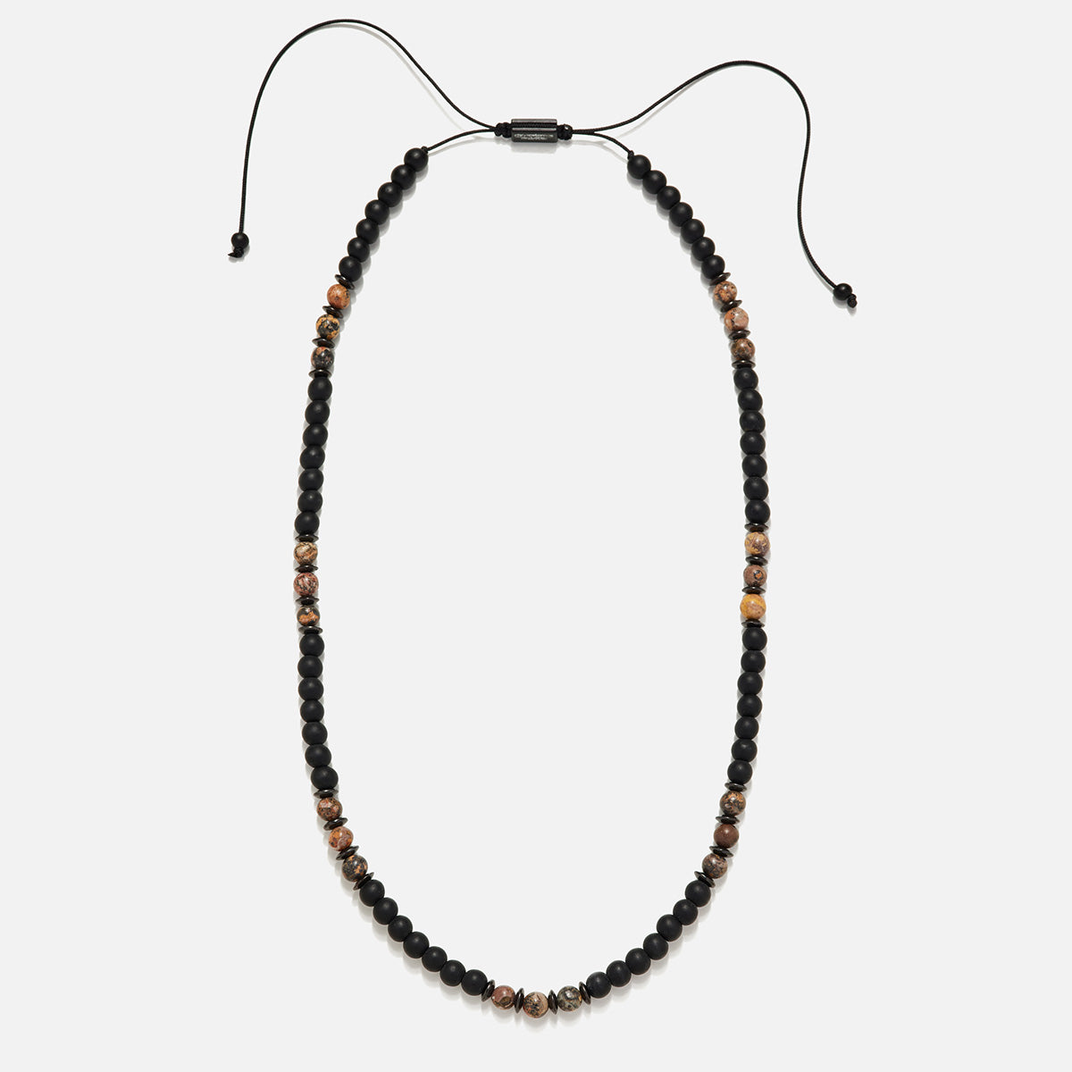 Handmade Necklace for Men with Onyx & Agate