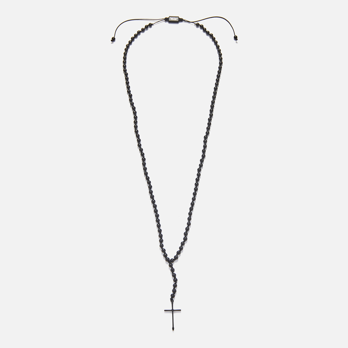 Handmade Rosary Necklace for Men with Onyx