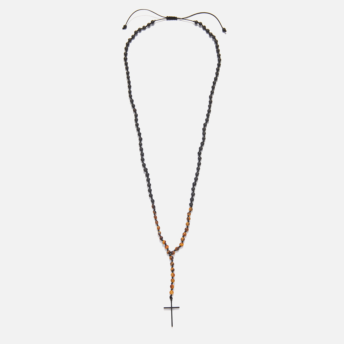 Handmade Rosary Necklace for Men with Tiger's Eye