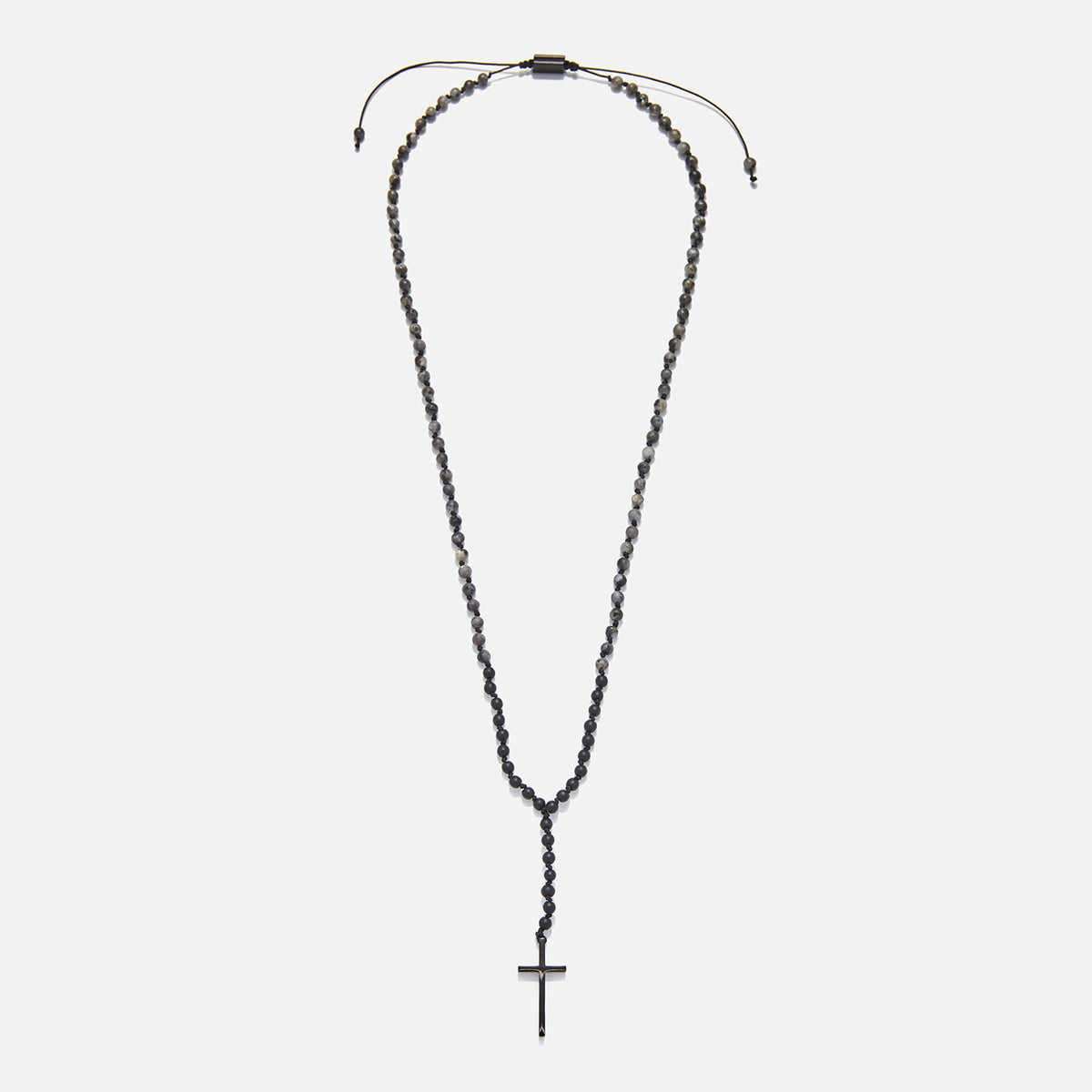 Handmade Rosary Necklace for Men with Onyx