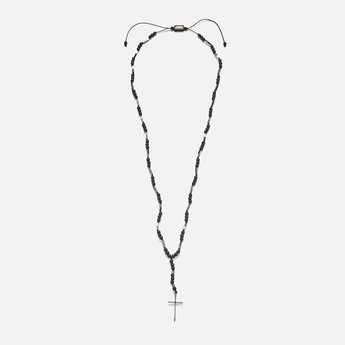 Handmade Rosary Necklace for Men with Onyx