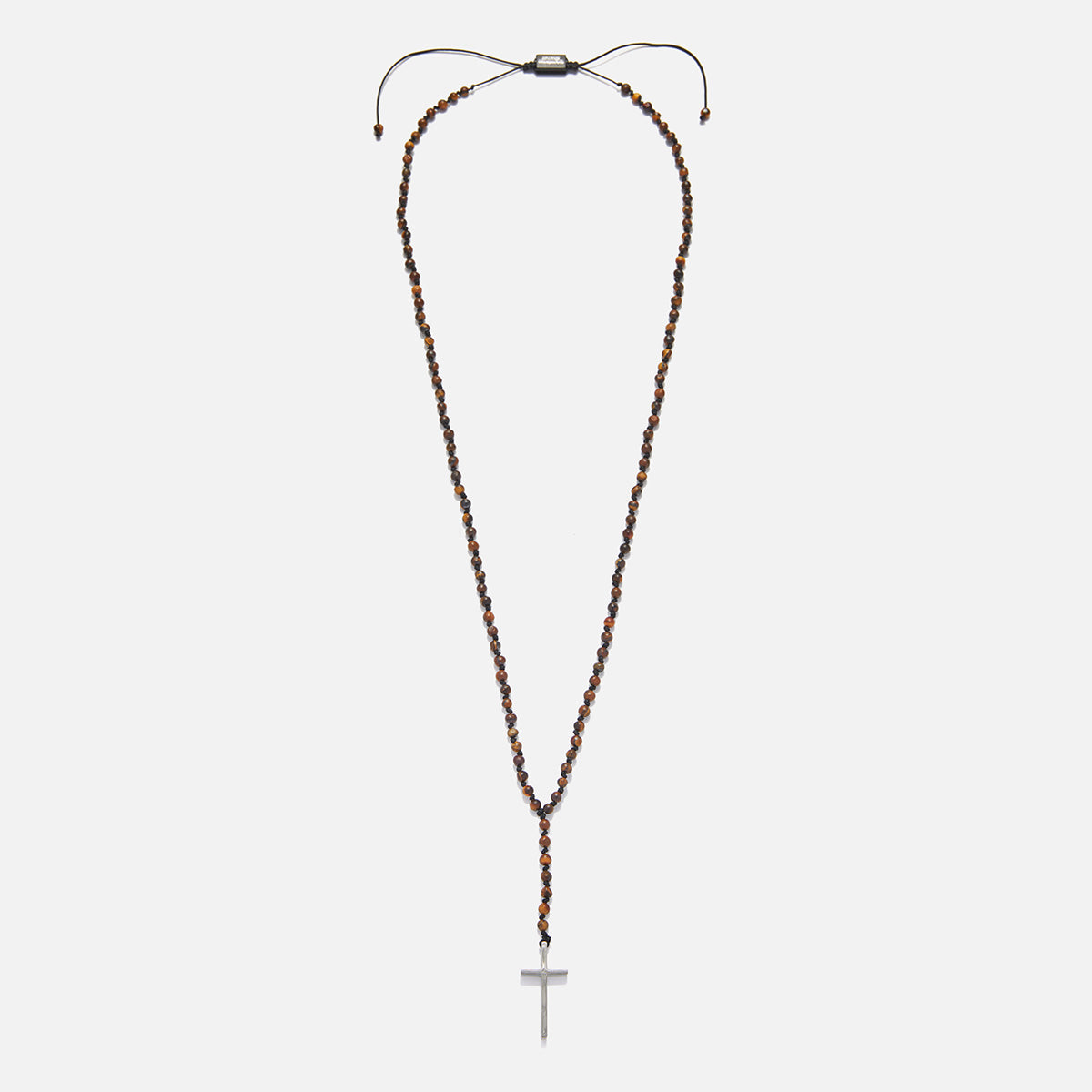 Handmade Rosary Necklace for Men with Tiger's Eye