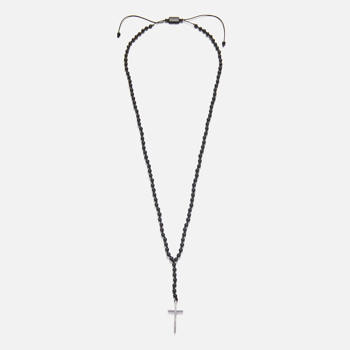 Handmade Rosary Necklace for Men with Onyx