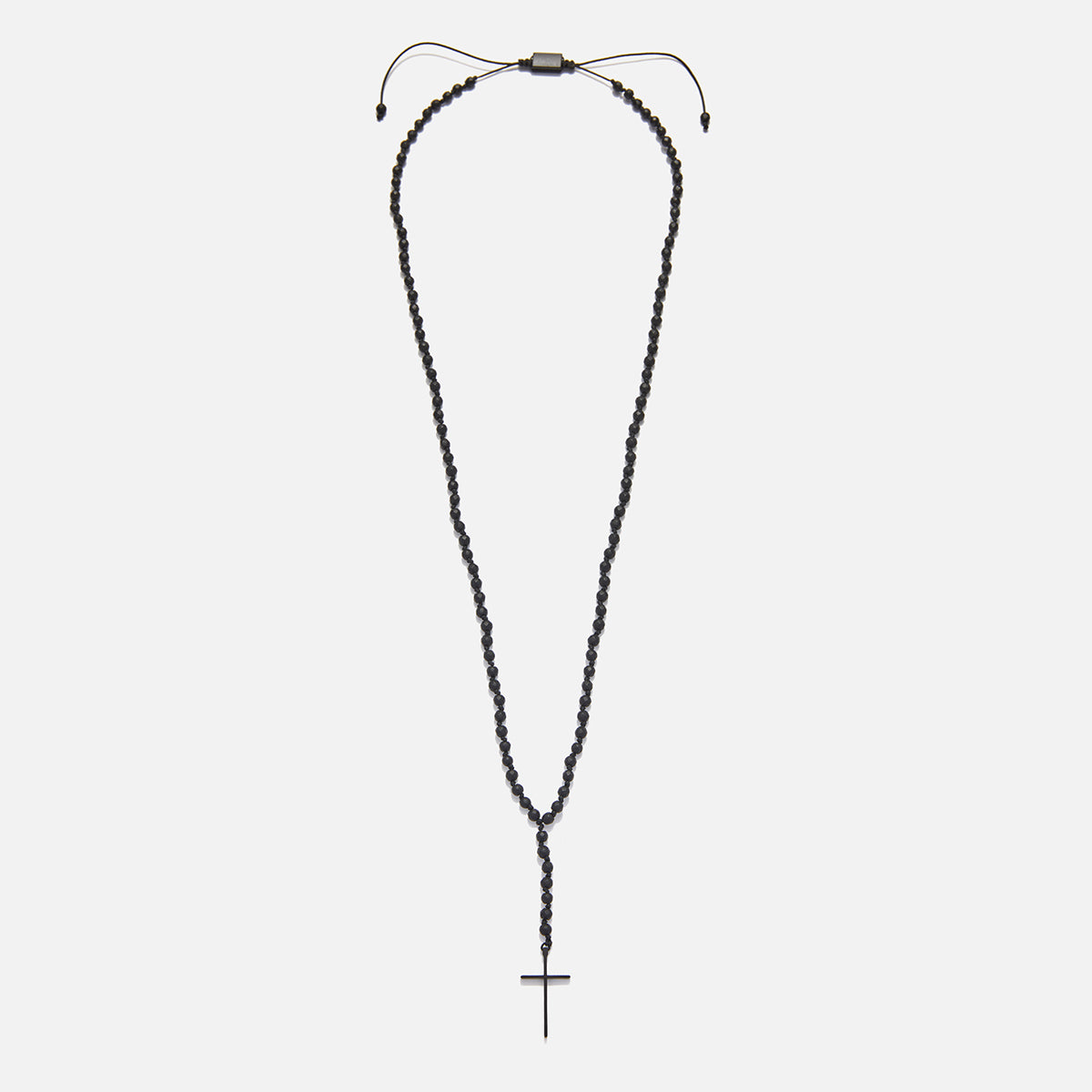 Handmade Rosary Necklace for Men with Onyx