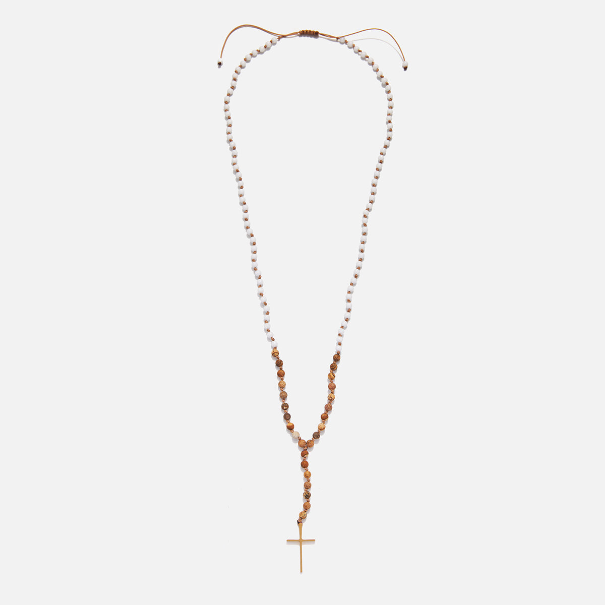 Handmade Rosary Necklace for Men with Jasper