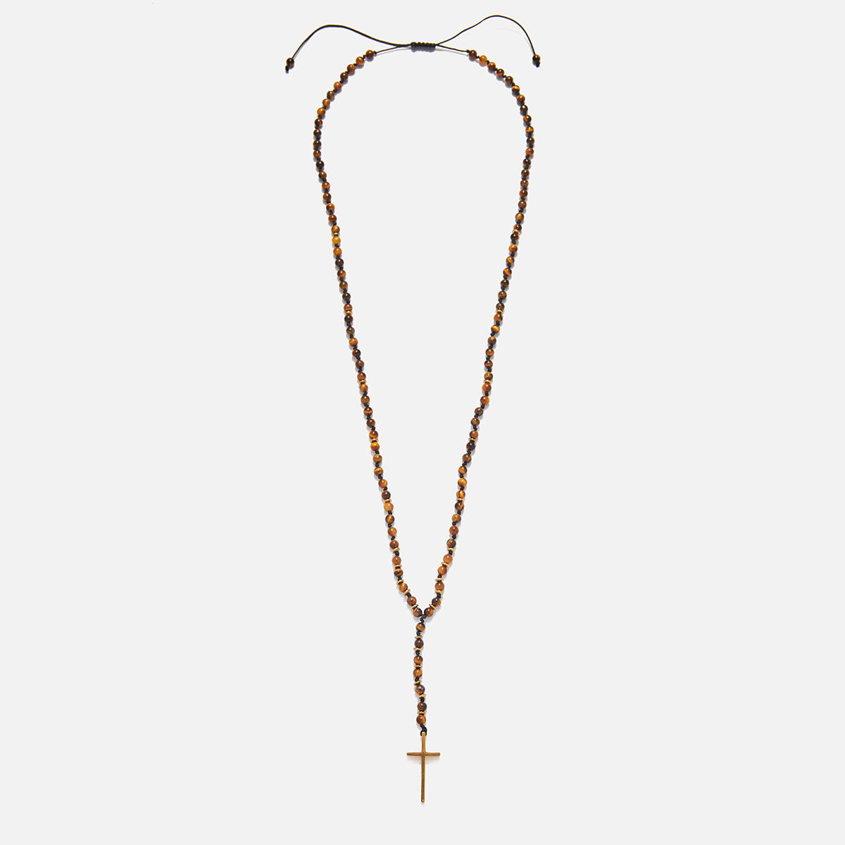 Handmade Rosary Necklace for Men with Tiger Eye