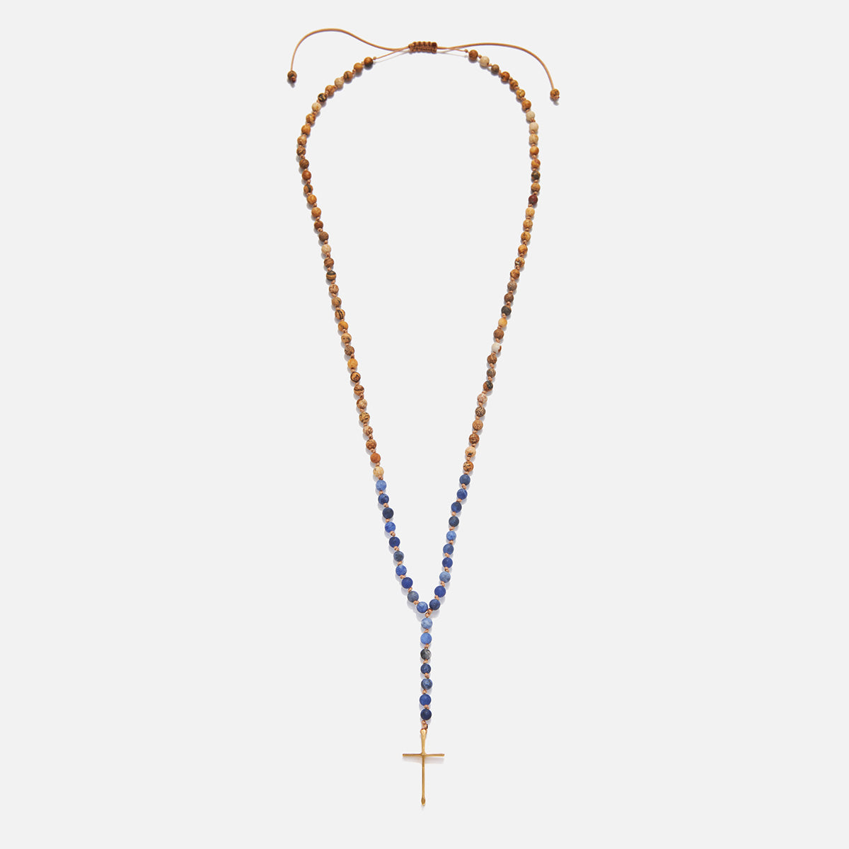 Handmade Rosary Necklace for Men with Jasper