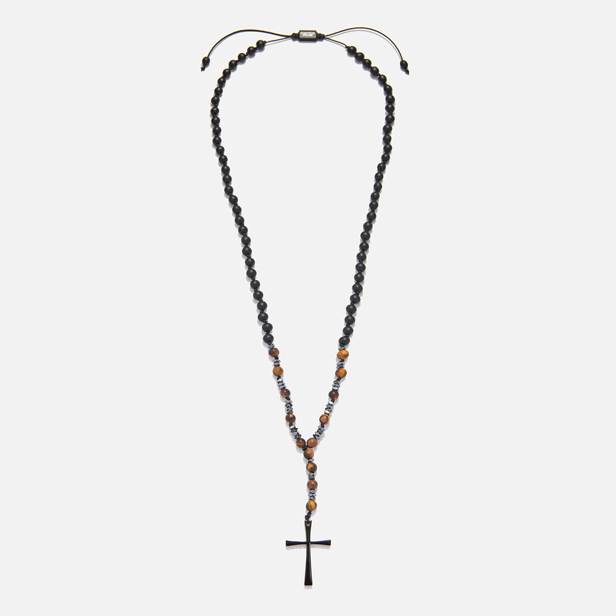 Handmade Rosary Necklace for Men with Tiger's Eye