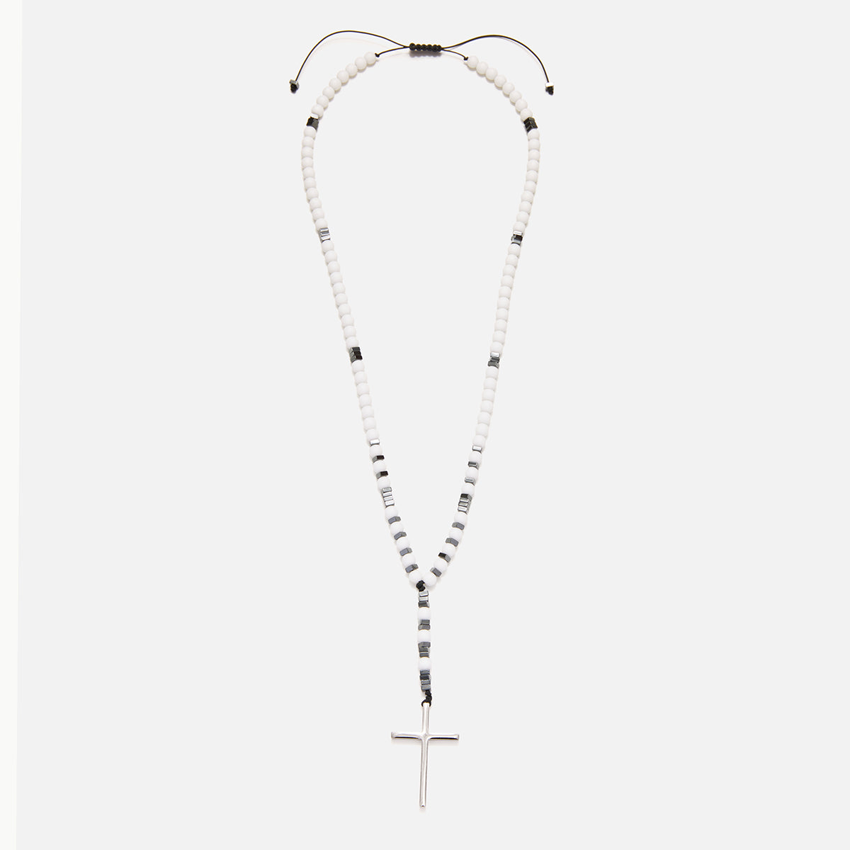 Handmade Rosary Necklace for Men with Onyx