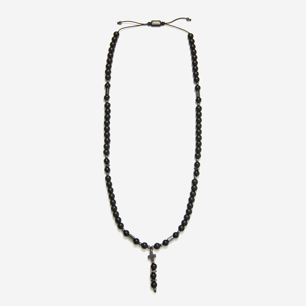 Handmade Rosary Necklace for Men with Onyx