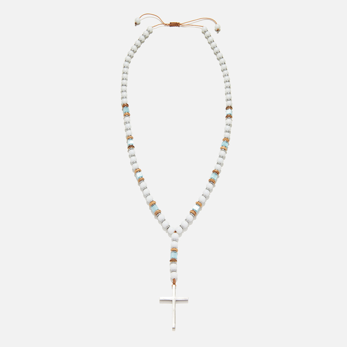 Handmade Rosary Necklace for Men with Onyx