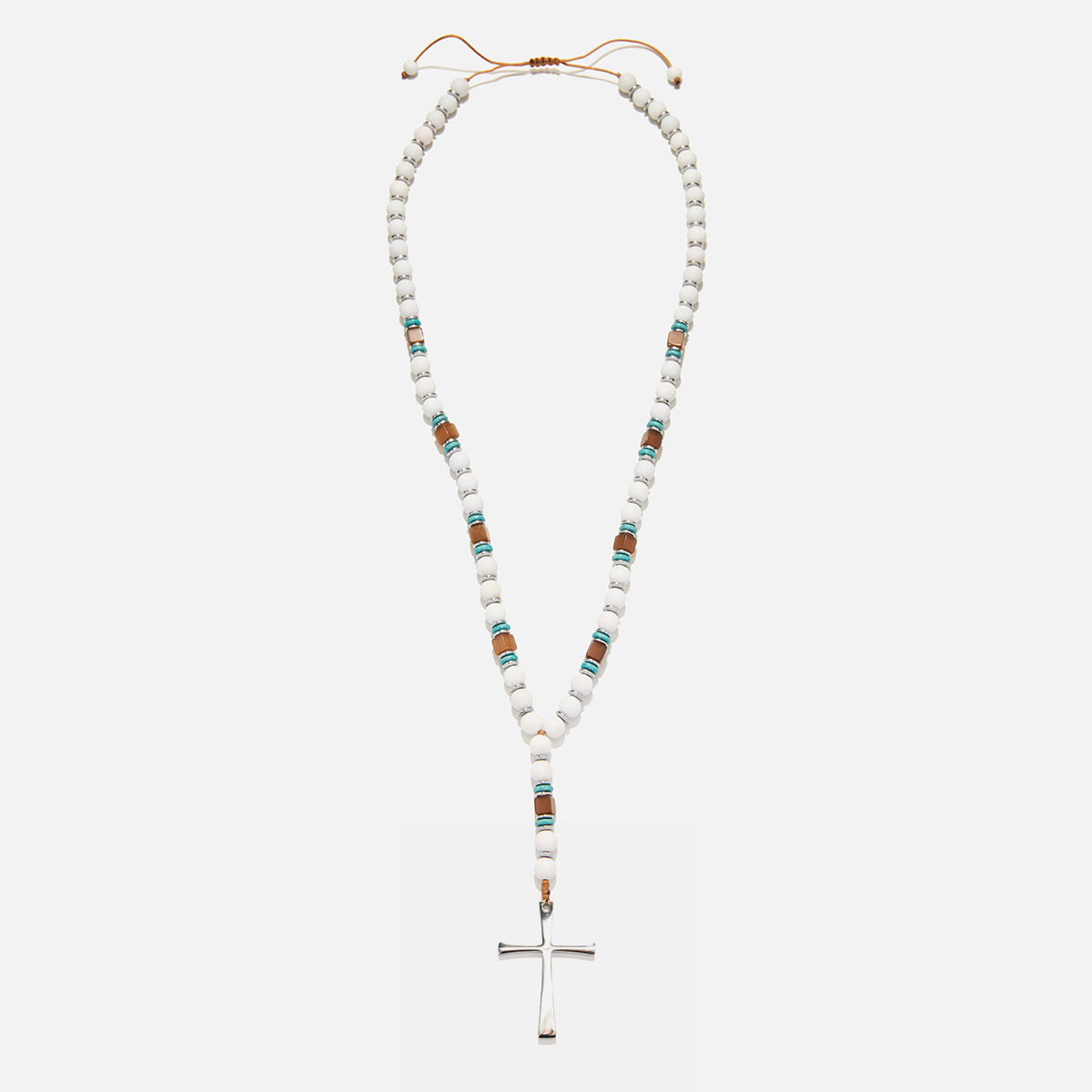 Handmade Rosary Necklace for Men with Onyx