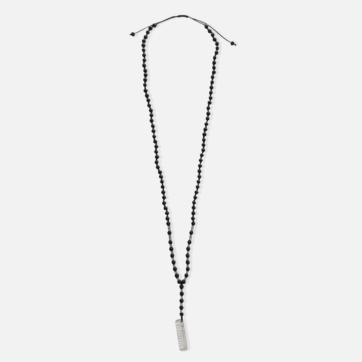 Barber Necklace with Onyx & Comb