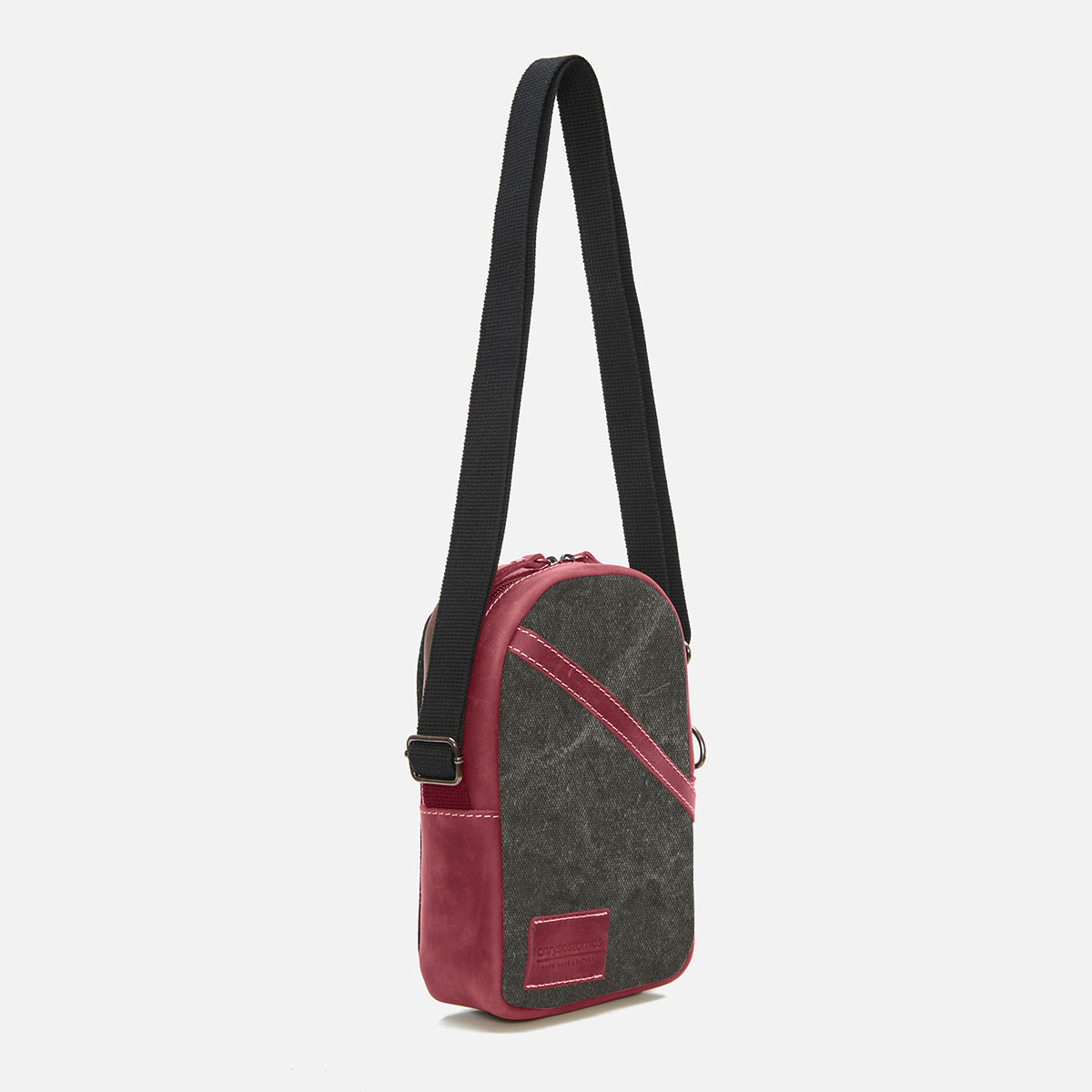 Oval Leather Crossbody Bag