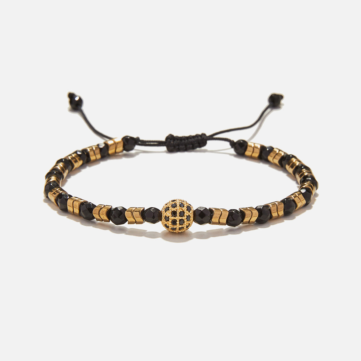 Handmade Bracelet for Men with Onyx & Hematite
