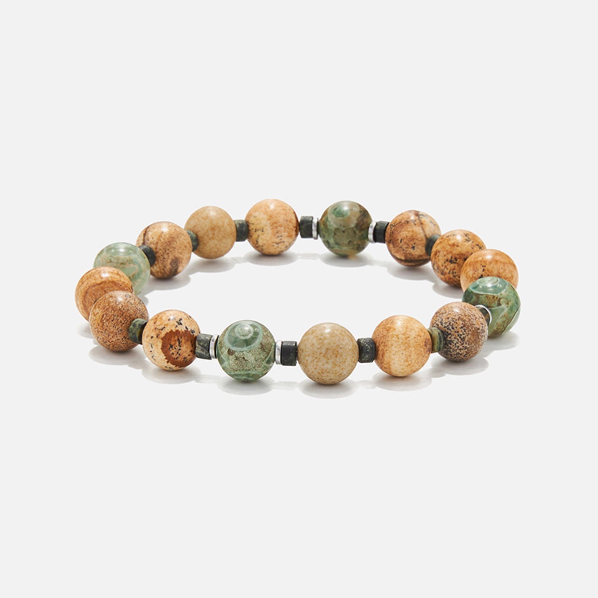Handmade Bracelet For Men with Jasper & Agate