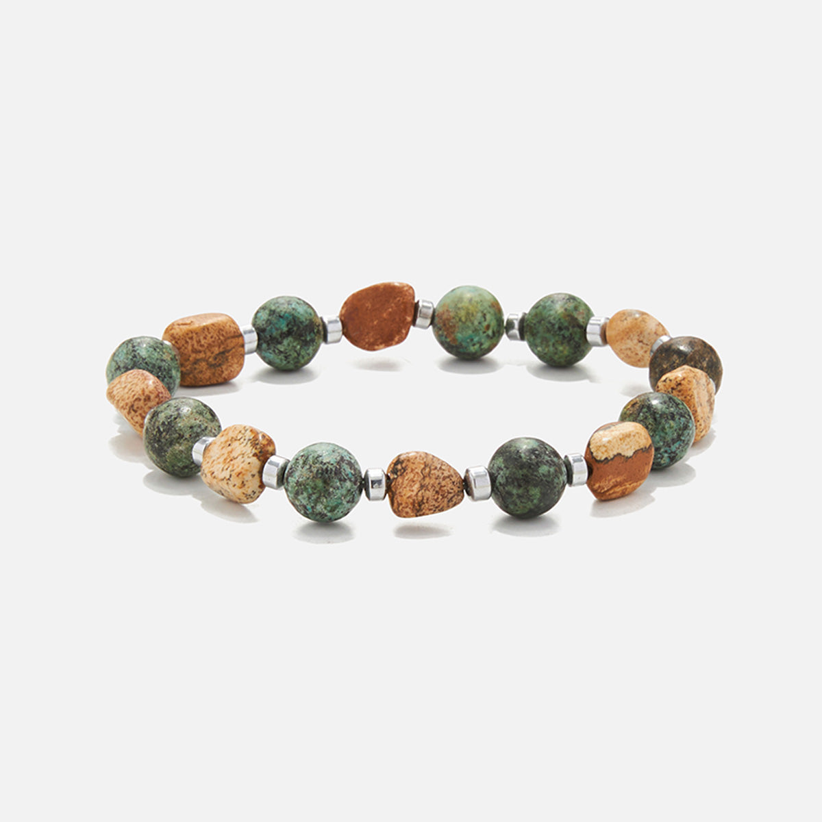 Handmade Bracelet For Men with Jasper & Agate
