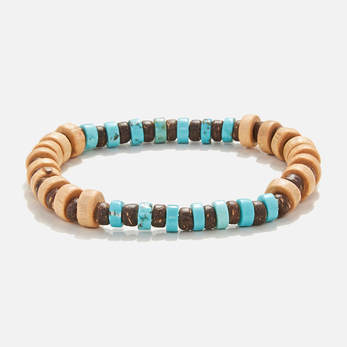 Handmade Bracelet For Men with Howlite & Coconut
