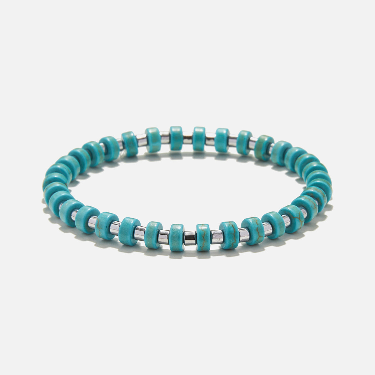 Handmade Bracelet For Men with Turquoise & Hematite