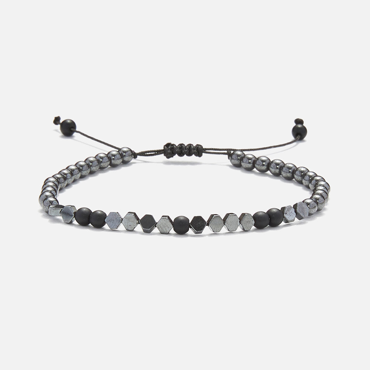 Handmade Bracelet for Men with Hematite & Black Onyx