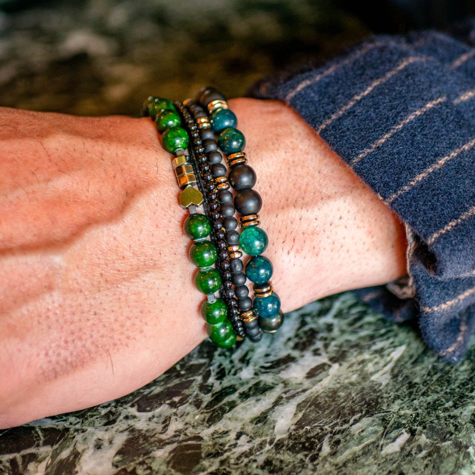 Handmade Bracelet For Men with Onyx