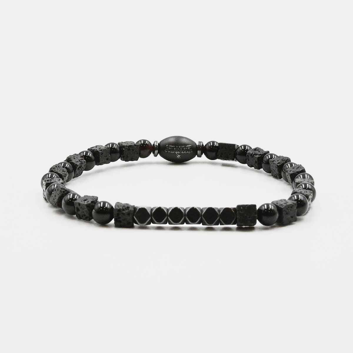 Ανδρικό Xειροποίητο Βραχιόλι με Λάβα